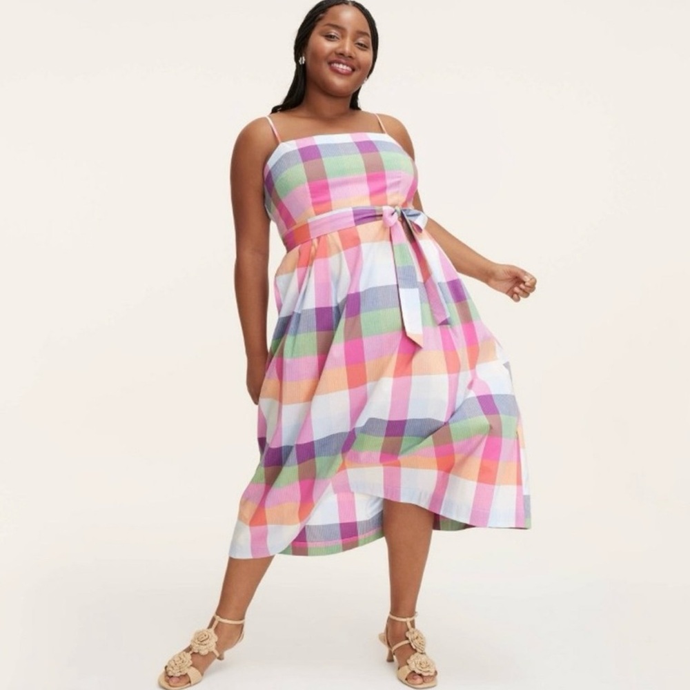 Kate Spade x Target Colorful Plaid Midi Dress